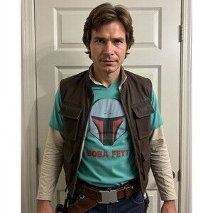 Star Wars Men’s XL T-Shirt - Boba Fett Helmet Mandolorian